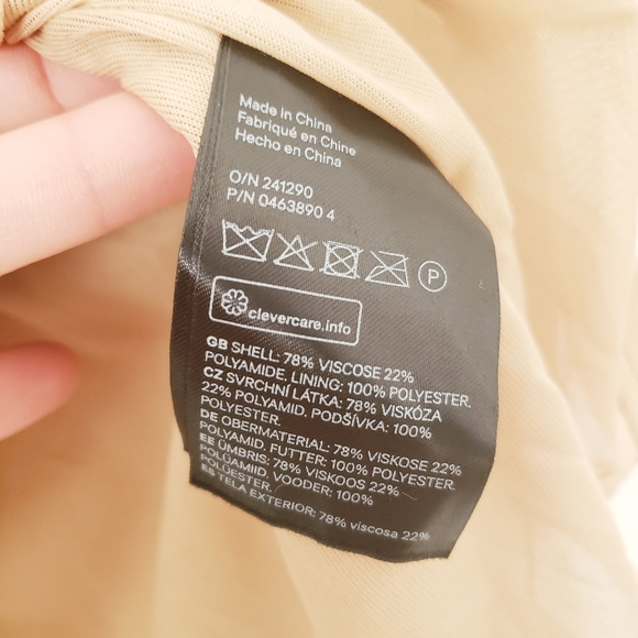 H&M Chrushed Velvet Cream Tan Midi Skirt - Picture 5 of 8